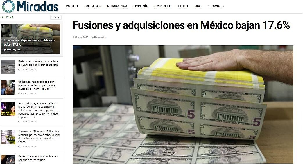 Fusiones y adquisiciones en Mxico bajan 17.6%